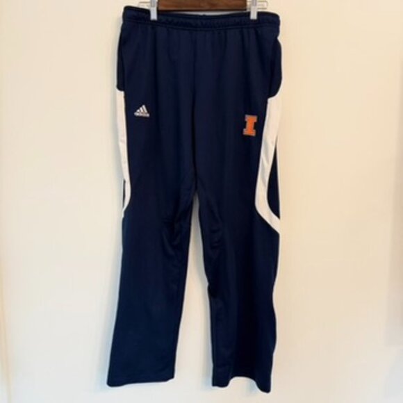 🧡💙 Adidas Climalite Illinois Track Pants – Men’s Medium 🧡💙 - Picture 1 of 5